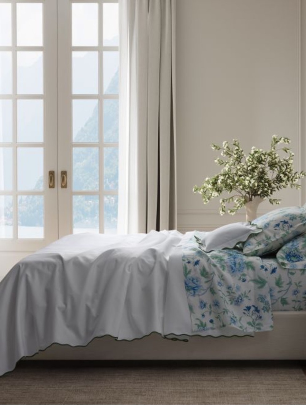 Matouk Camilla Pique by Matouk Full/Queen Duvet  Cover 94x97 - Dune